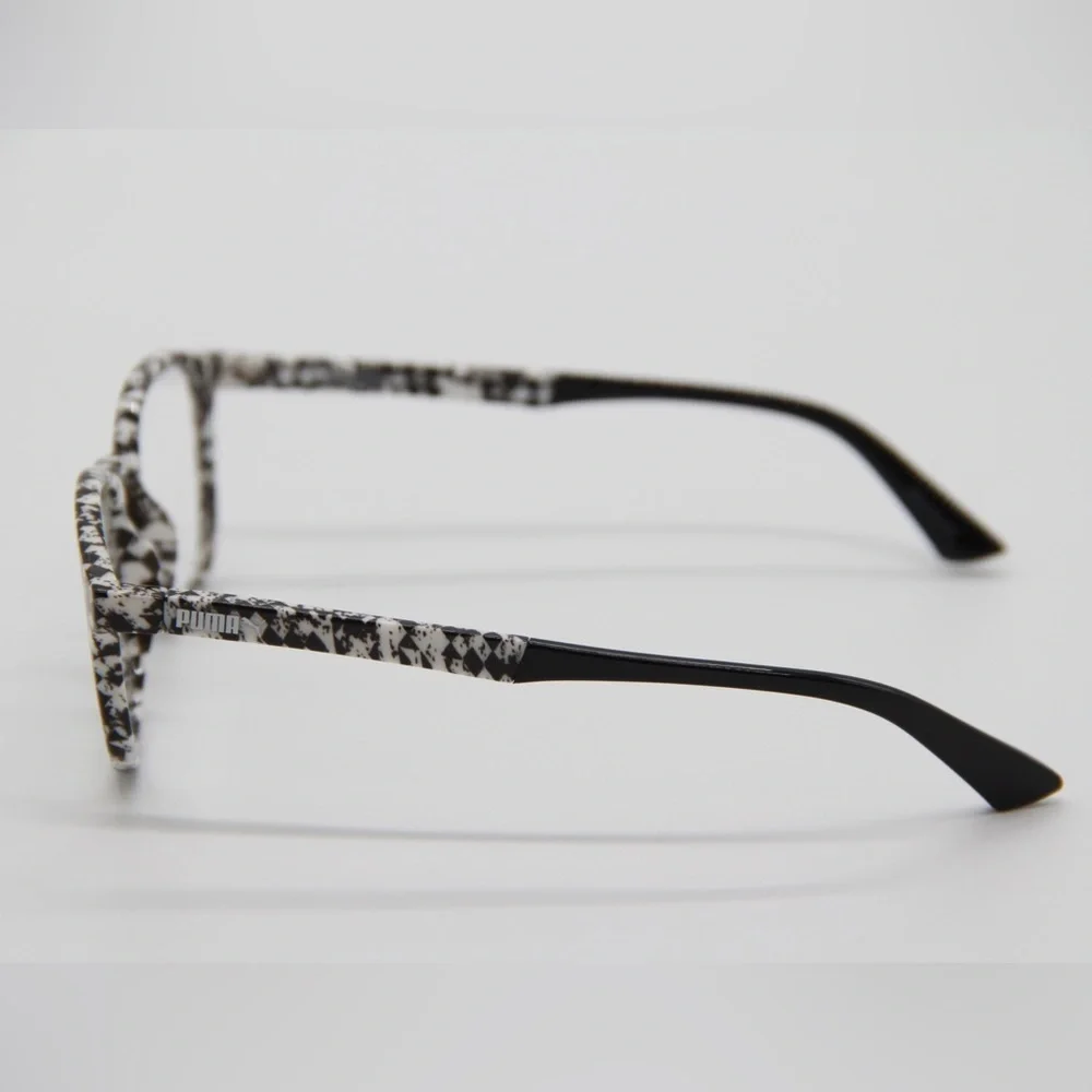 NEW PUMA PU0118O 001 BLACK WHITE EYEGLASSES PUMA PU01180